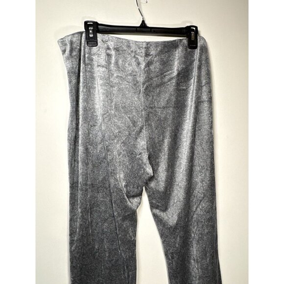J JILL Pure Jill Grey Velour Pull On Pants Velvet Straight Leg Pants Medium - Picture 5 of 8